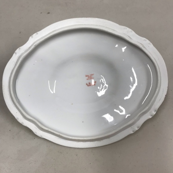 Haviland Limoges Lidded Tureen w Pink Flowers & Gold Trim France - Picture 7 of 9